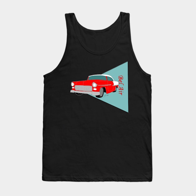 1955 Chevy Bel Air Classic Tank Top by Joseph Baker